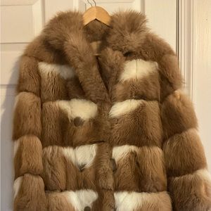 Ref fox fur full length coat